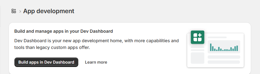 Build apps in Dev Dashboard