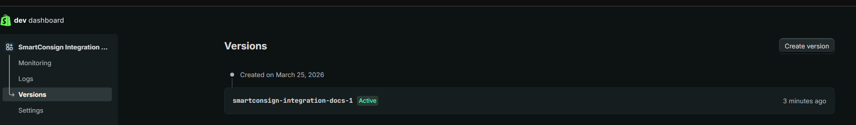 New Version Button