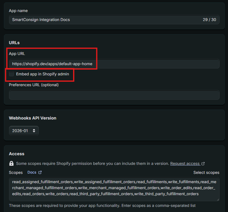 App URL Configuration