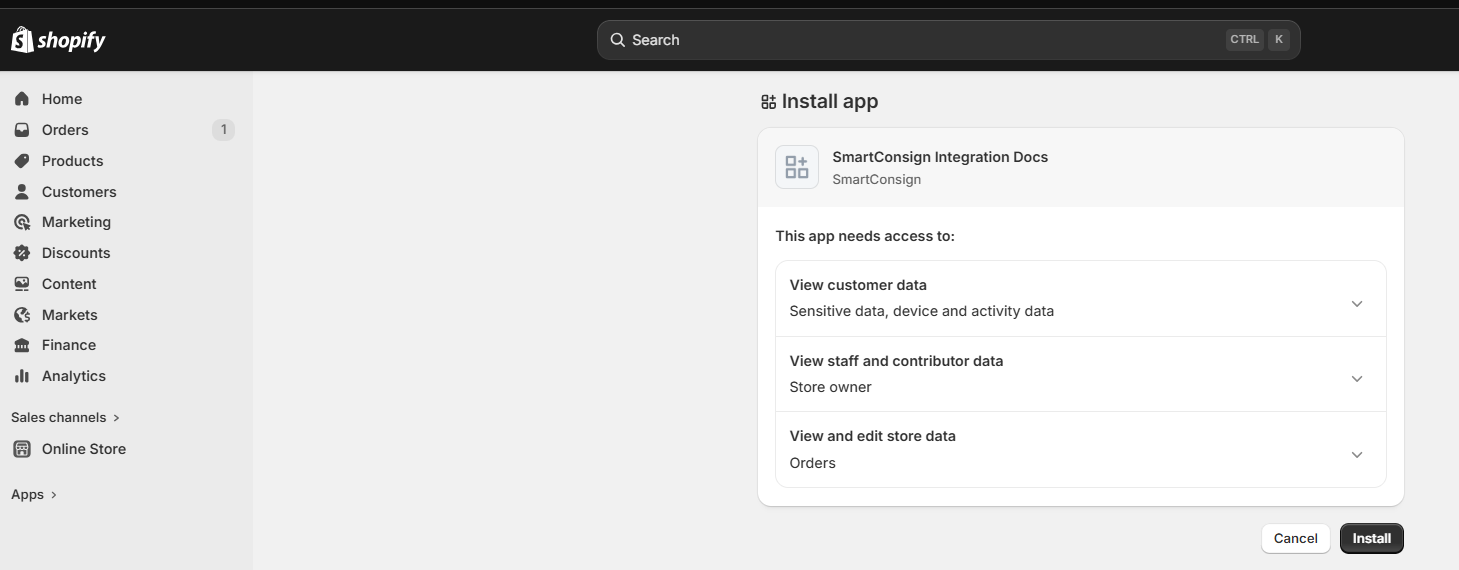 Install Confirmation